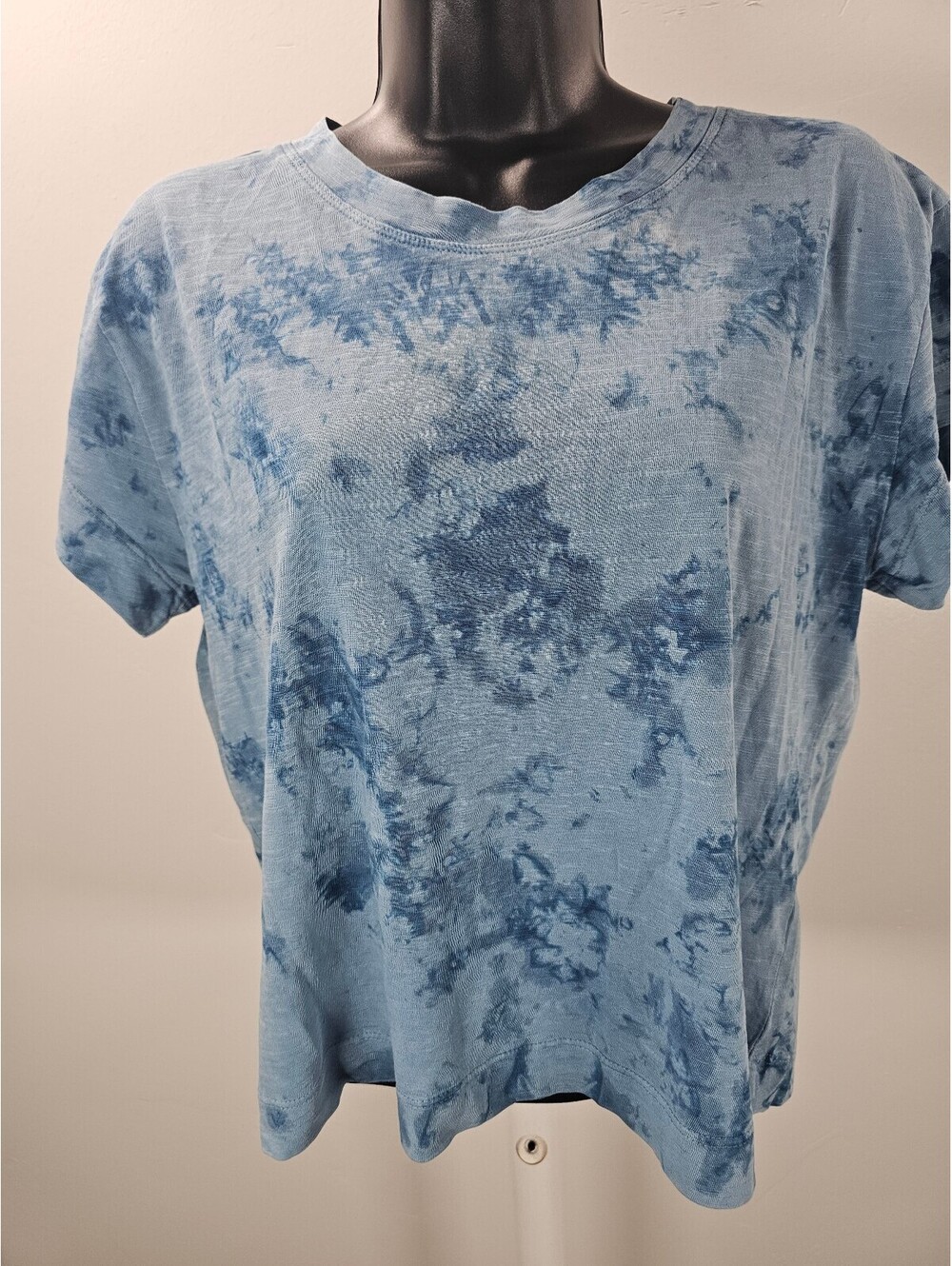Free People Pilcro Blue Tie-Dye Short Sleeve T-Shirt Size S